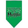 Mirage Pet Products Everyday Im Mugglin Screen Print BandanaEmerald Green Small 66-463 SMEG